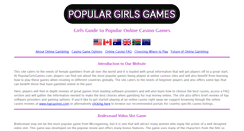 Desktop Screenshot of populargirlsgames.com